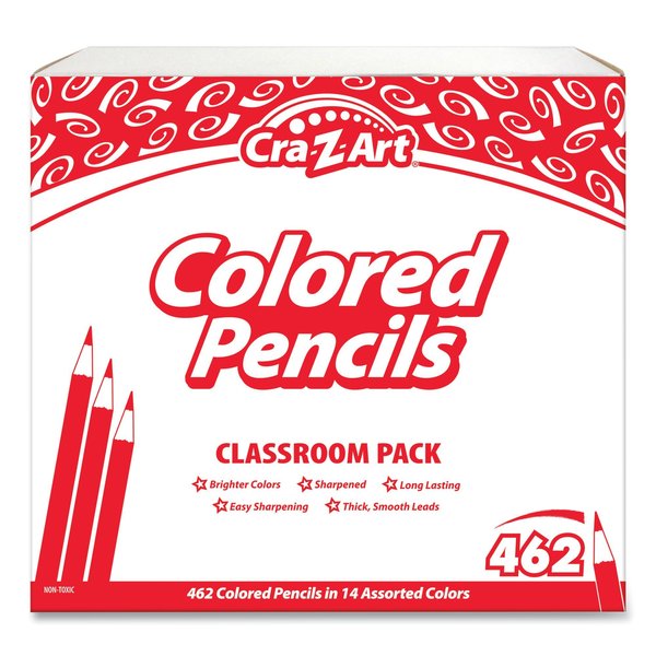 Cra-Z-Art Colored Pencils, 14 Assorted Lead/Barrel Colors, 462/Set 740021